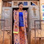 MIXED PRINTS EXAGGERATED SLEEVES KIMONO AND SHORTS