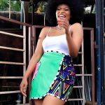 POLKA DOT COLOUR BLOCK SKIRT