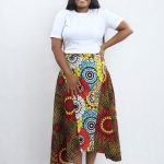 MIXED PRINTS MIDI SKIRT
