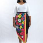SCUBA COLOUR BLOCK SKIRT