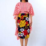 SGTC STRIPES AND ANKARA PENCIL SKIRT SET
