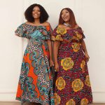 MIXED PRINT OFF SHOULDER TOP AND WRAP MAXI SKIRT SET