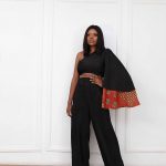 PLEATS AND ANKARA CROP TOP AND PALAZZOS